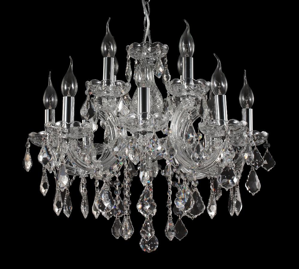 Подвесная люстра Crystal Lux Ines SP8+4 Chrome/Transparent