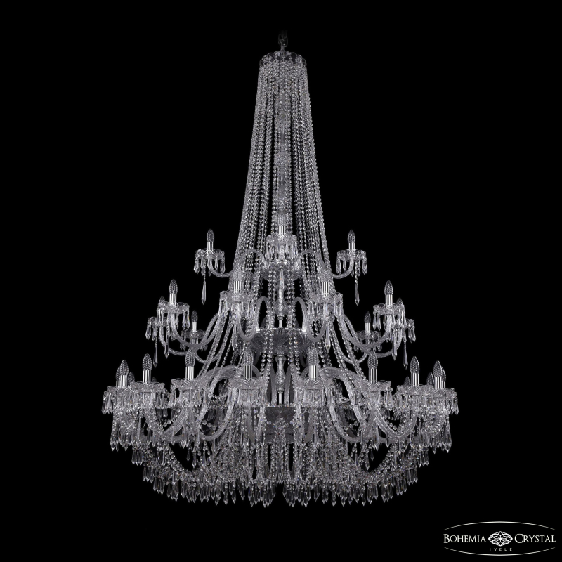 Подвесная люстра Bohemia Ivele Crystal 1403/20+10+5/530/h-203/3d Ni