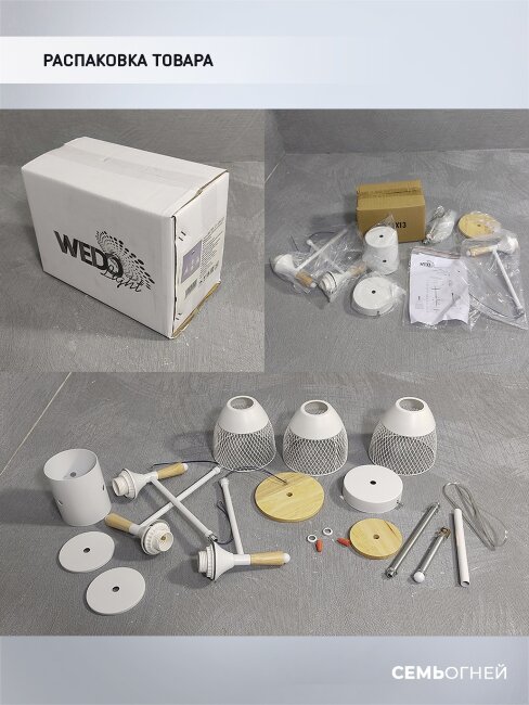 Люстра на штанге Wedo Light Adion WD3500/3C-WT