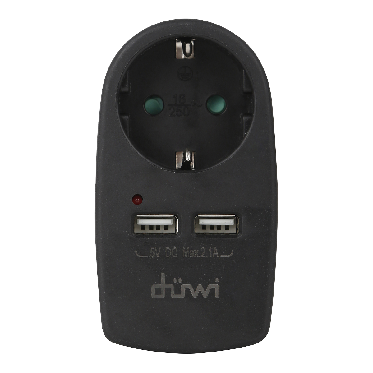 Адаптер 1 гнездо + 2 USB порта на евро вилку Duwi 27419 3