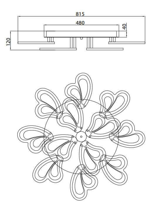 Потолочная люстра Rivoli Cuore 6009-109 Б0038162