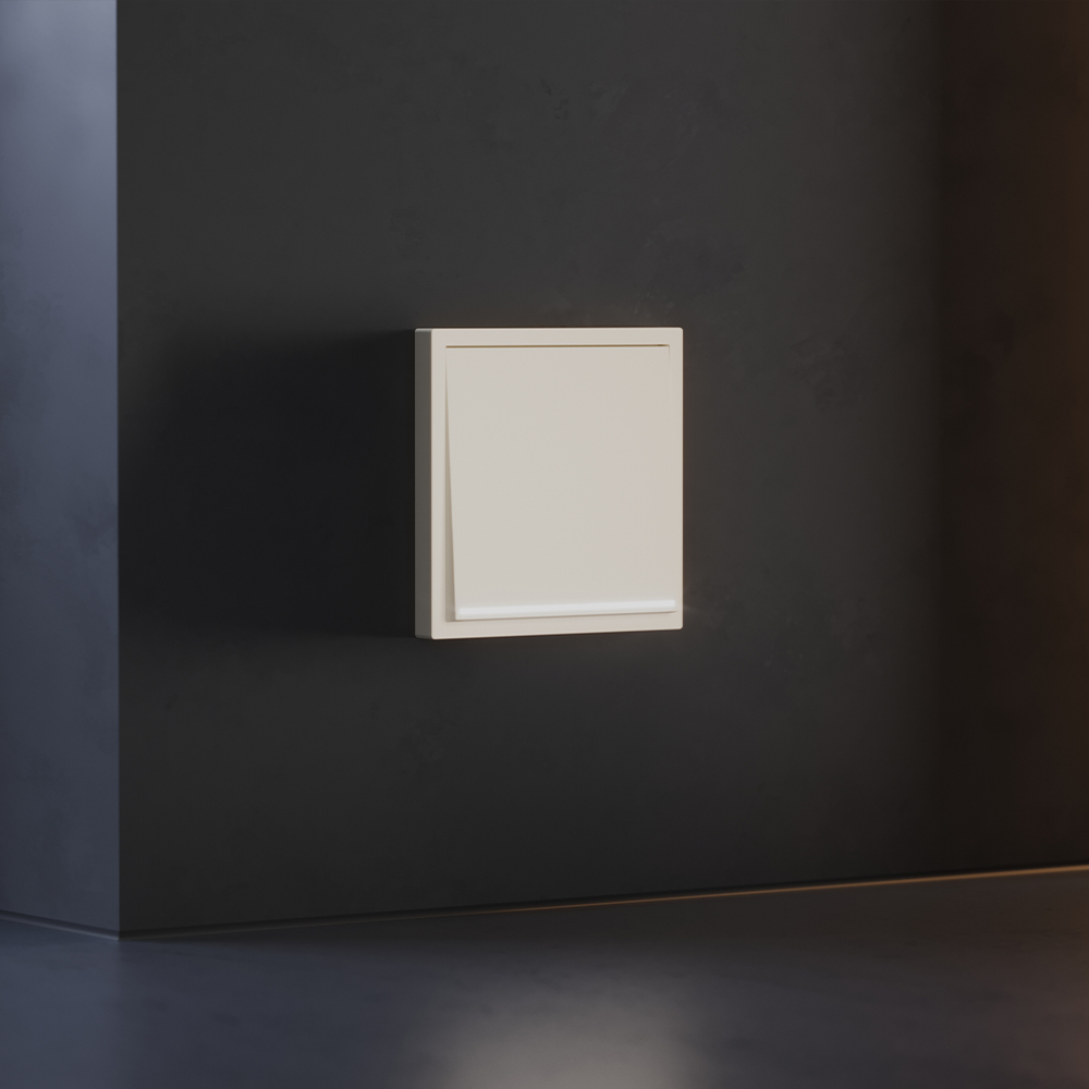 Клавиша для выключателя/переключателя одноклавишного с подсветкой Voltum S70 (хлопок) VLS000213