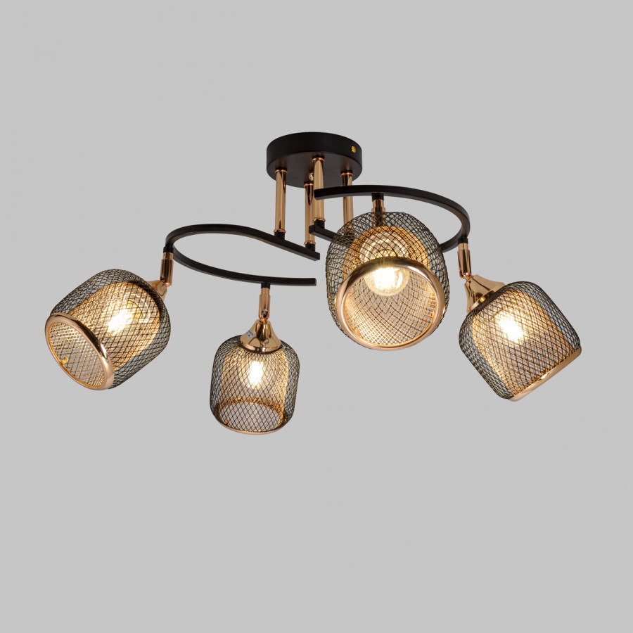 Потолочная люстра IMEX MD.6206-4-S-BK+FGD