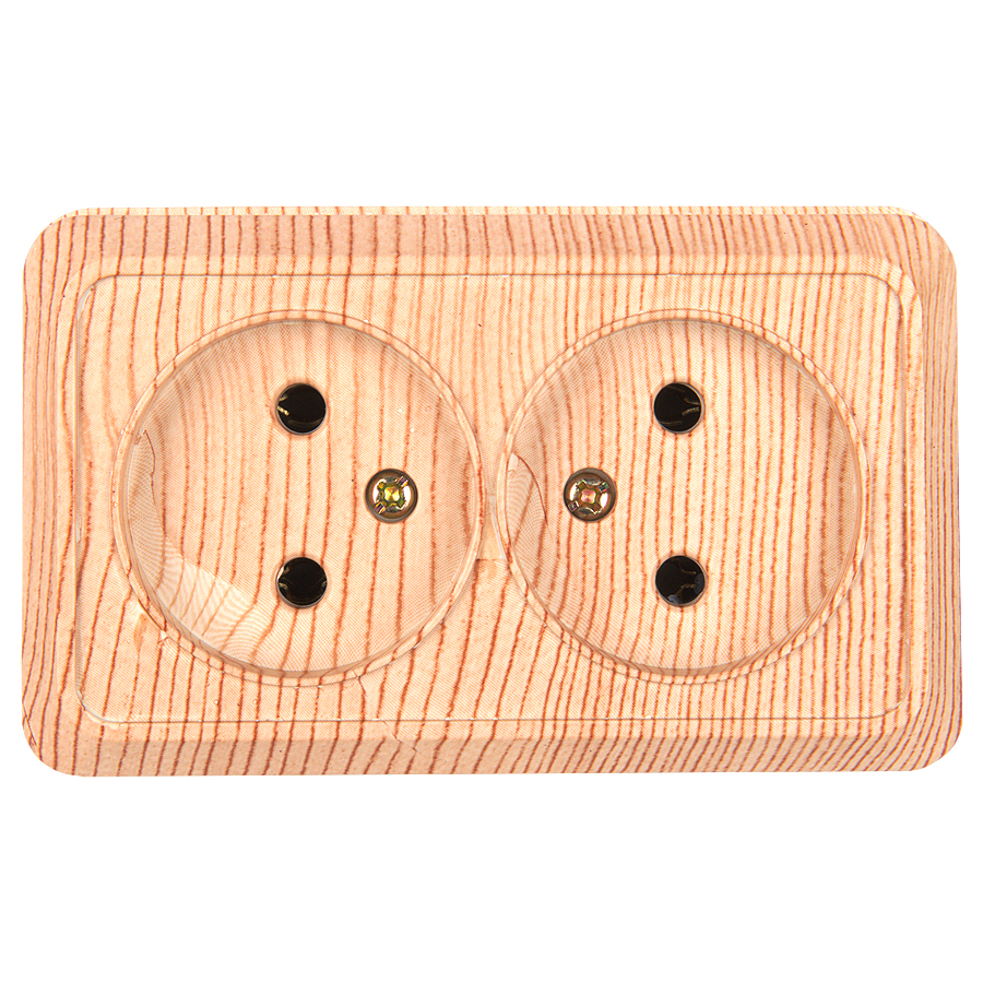 Розетка двойная 2П General Альфа 477040