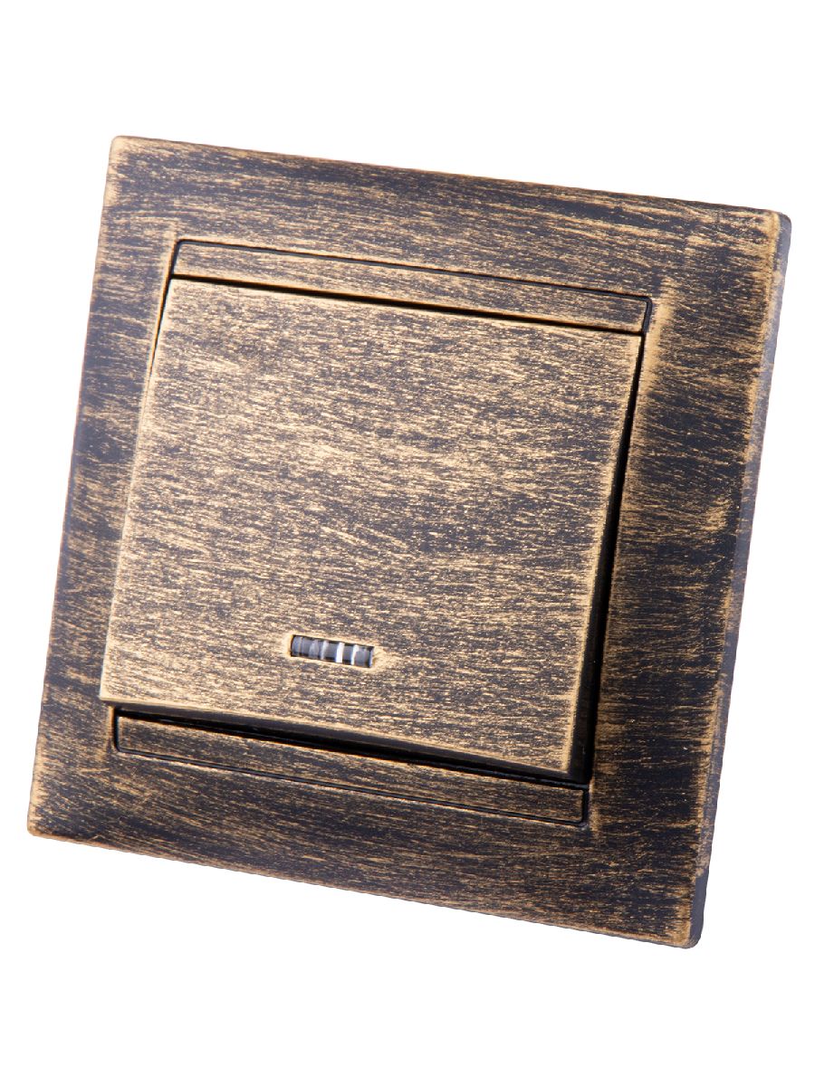 Выключатель одноклавишный с подсветкой Лама TDM Electric SQ1815-0746