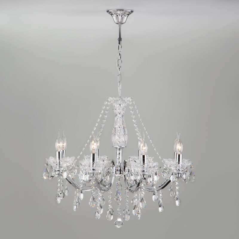 Подвесная люстра Eurosvet 3188/8 хром Strotskis