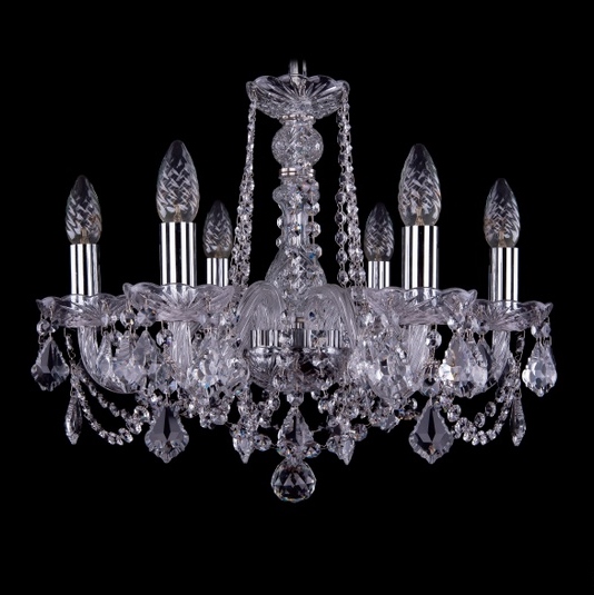 Подвесная люстра Bohemia Ivele 1402/6/160/Ni/Leafs