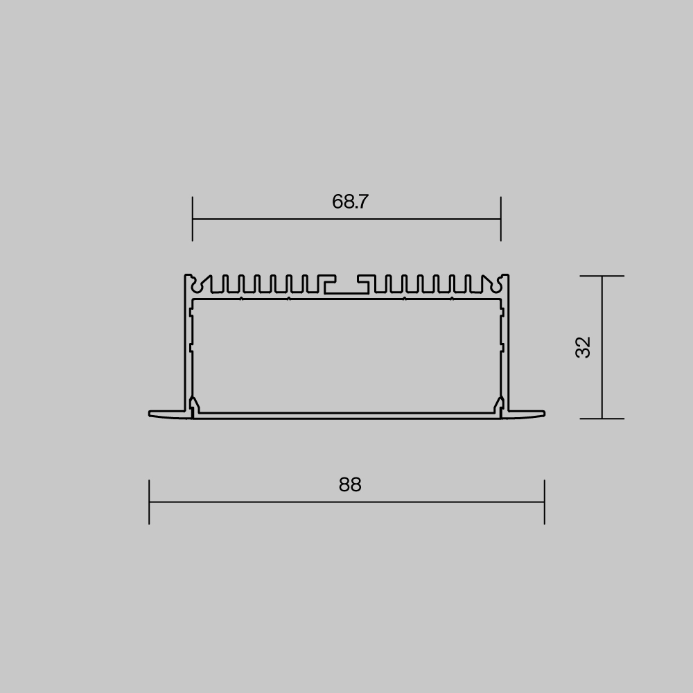 Алюминиевый встраиваемый профиль Maytoni 632007