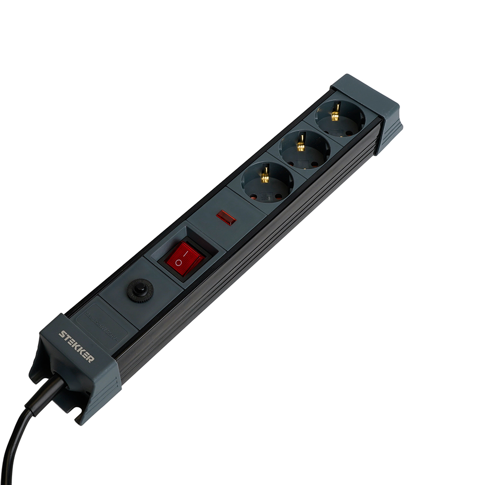 Сетевой фильтр 3-местный с/з Stekker Techno HM22-31-02 50153
