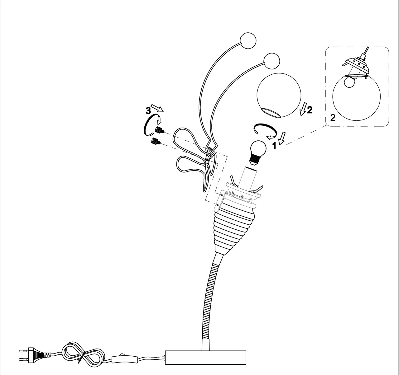 Настольная лампа Odeon Light Trolo 2633/1T