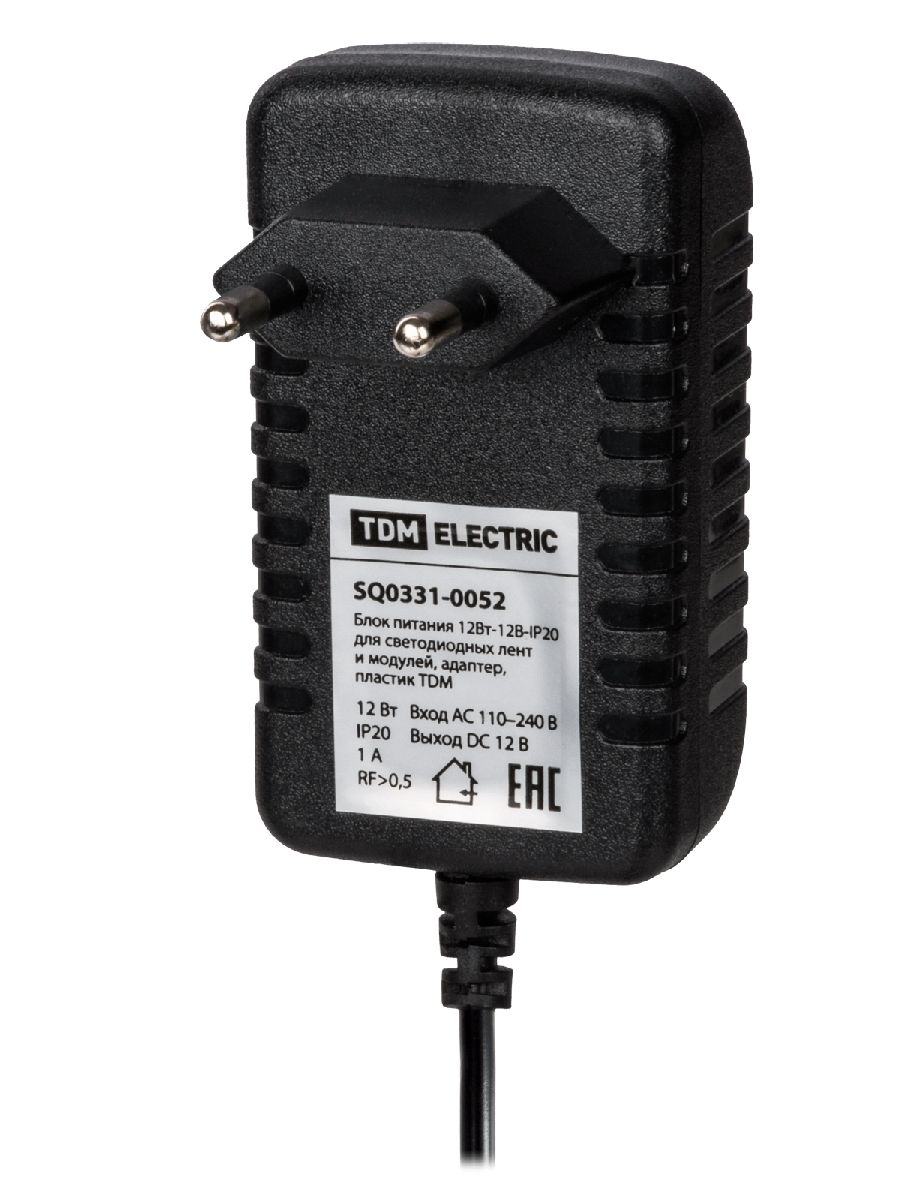 Блок питания TDM Electric 12Вт DC12В 1A IP20 SQ0331-0052
