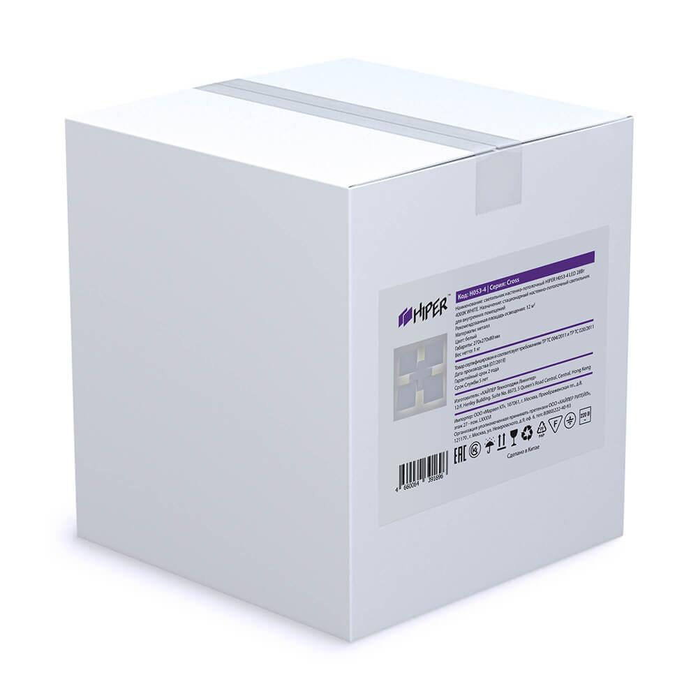 Настенно-потолочный светодиодный светильник Hiper Cross H053-4