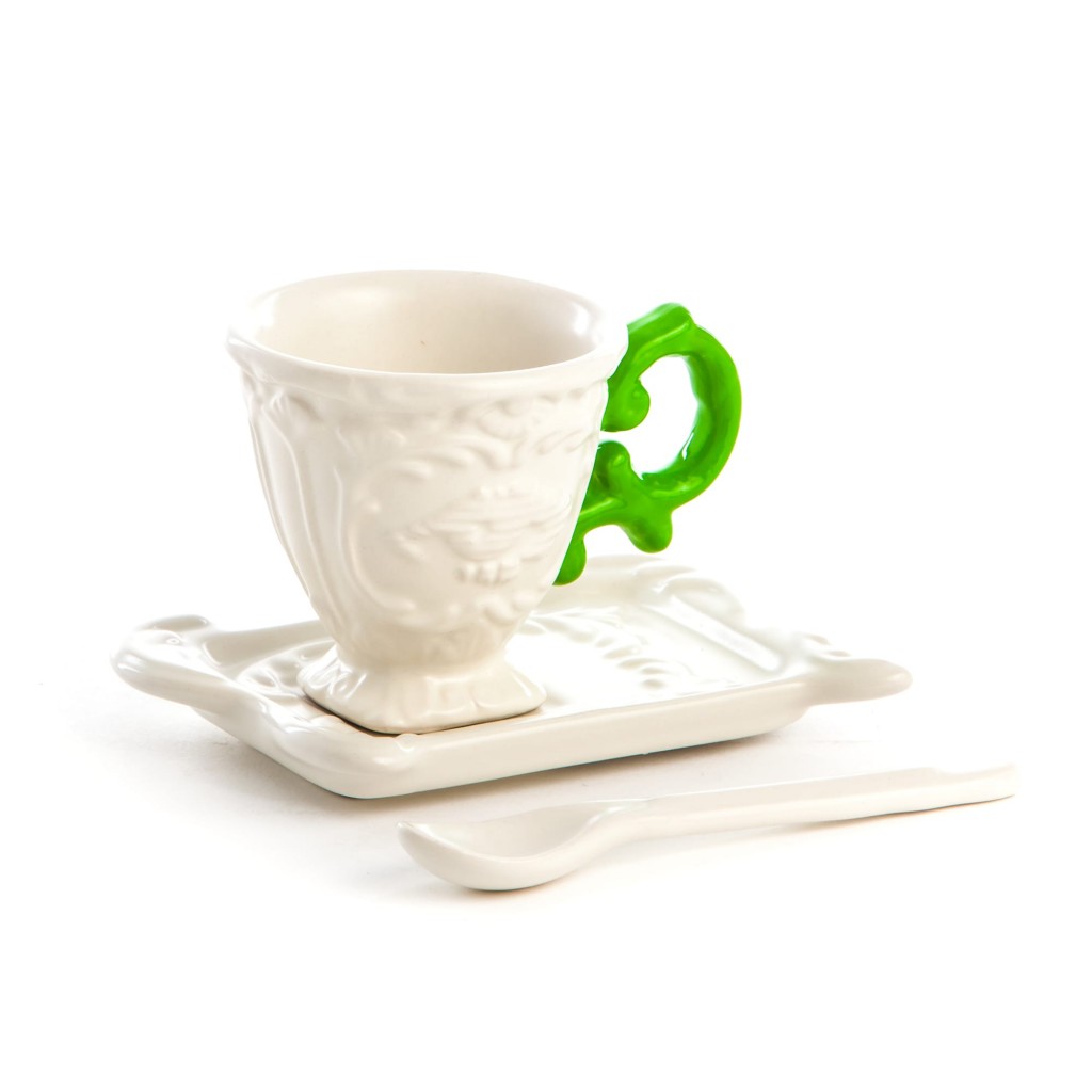 Блюдце с чашкой I-Coffee Green Seletti I-Wares 09859 VER