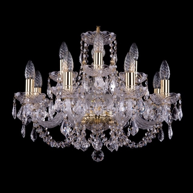 Подвесная люстра Bohemia Ivele 1406/8+4/195/G/Leafs