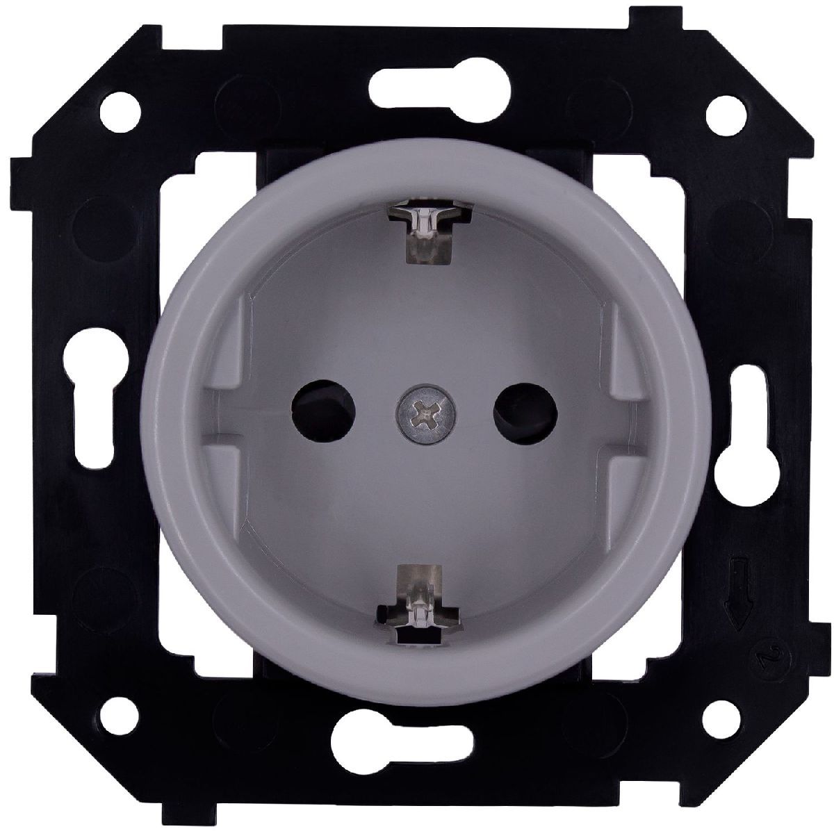 Розетка с заземляющим контактом Bironi Шедель B3-101-26