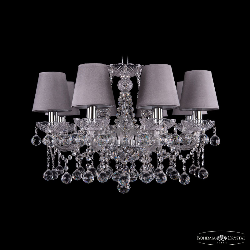 Подвесная люстра Bohemia Ivele Crystal 1413/8/200 Ni Balls SH24