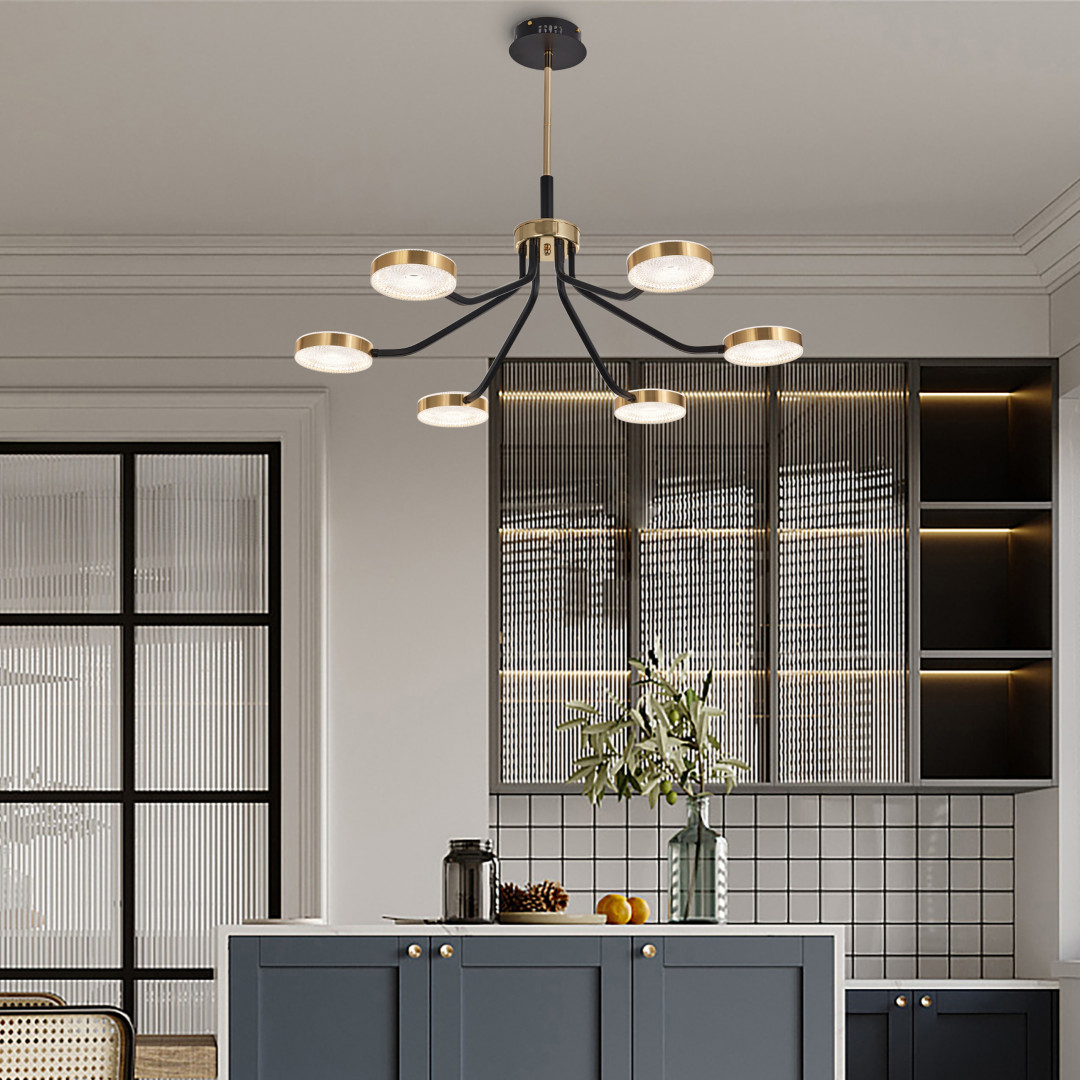 Люстра на штанге Arte Milano Ferrara 276079/6 BK/GD