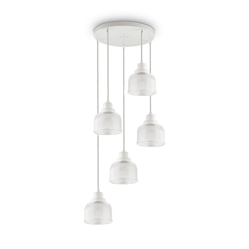 Подвесная люстра Ideal Lux Ruby SP5 Bianco 153094