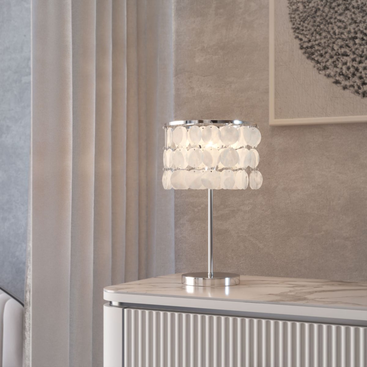 Настольная лампа Eurosvet Sandra 208101 хром/перламутр a071050