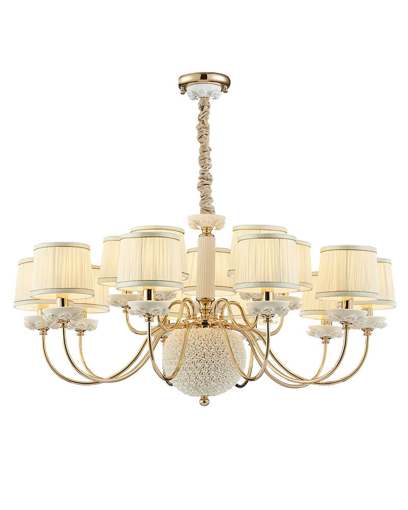 Подвесная люстра Lumien Hall Эрин 1030/15H-GD-WT