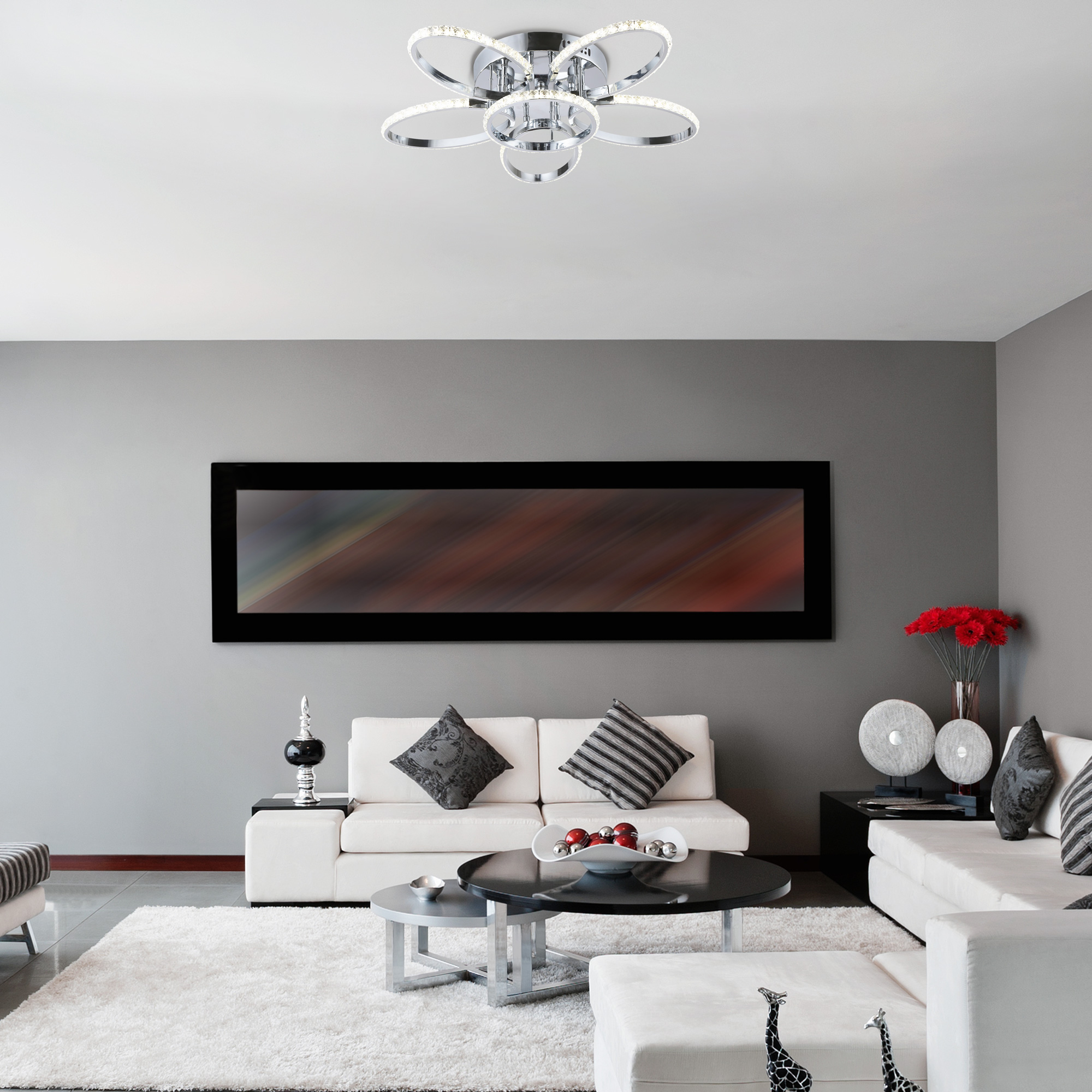 Потолочный светодиодный светильник Eurosvet Soul 90098/6 хром