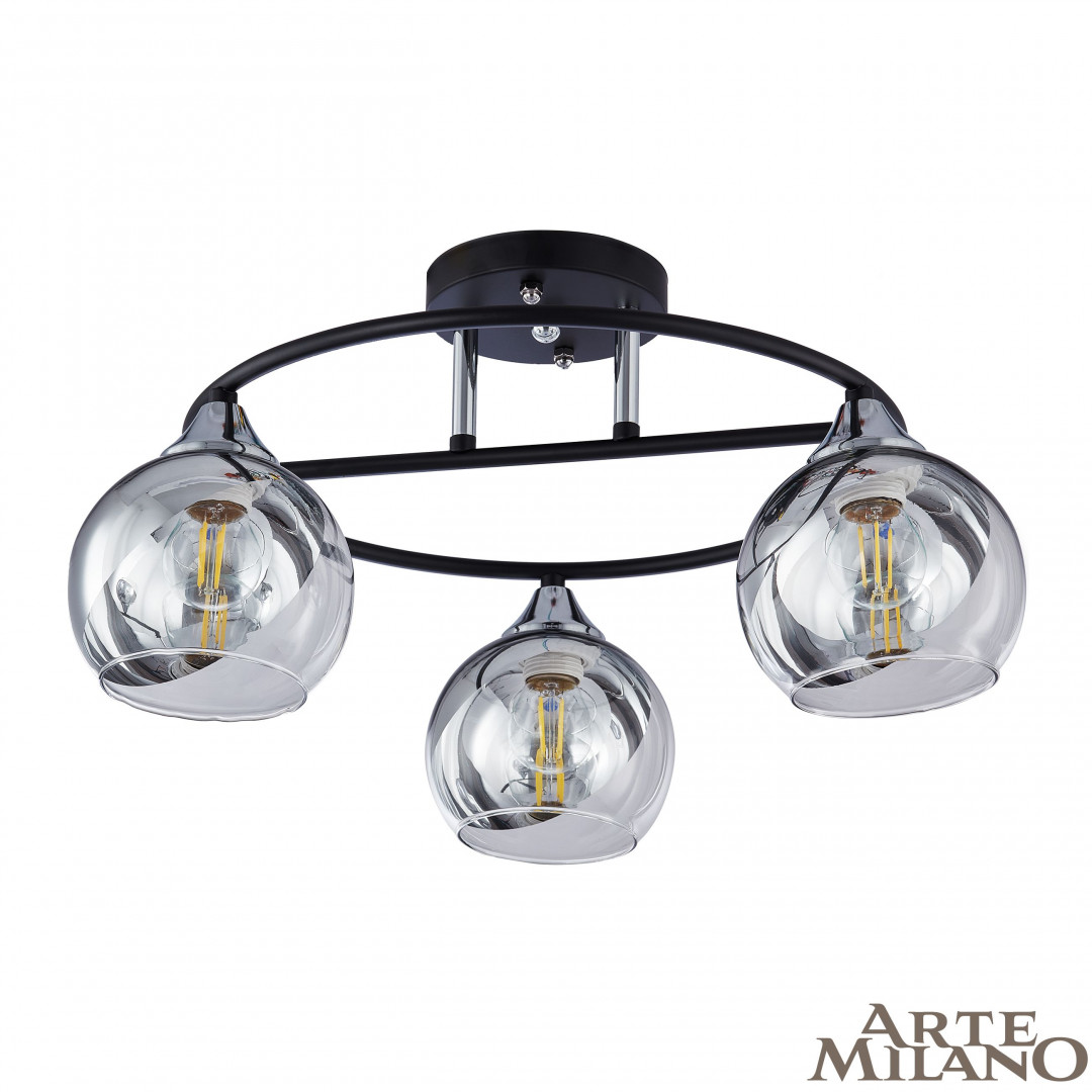 Потолочная люстра Arte Milano Amalfi 322403/3 BK+CR