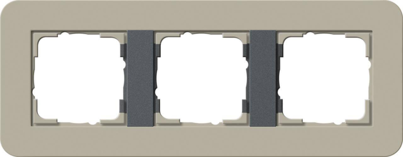 Рамка 3-постовая Gira E3 серо-бежевый/антрацит 0213428