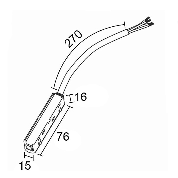 Токопровод на магнитный трек Ledron TSM-EFH (mini) Black 00000014693