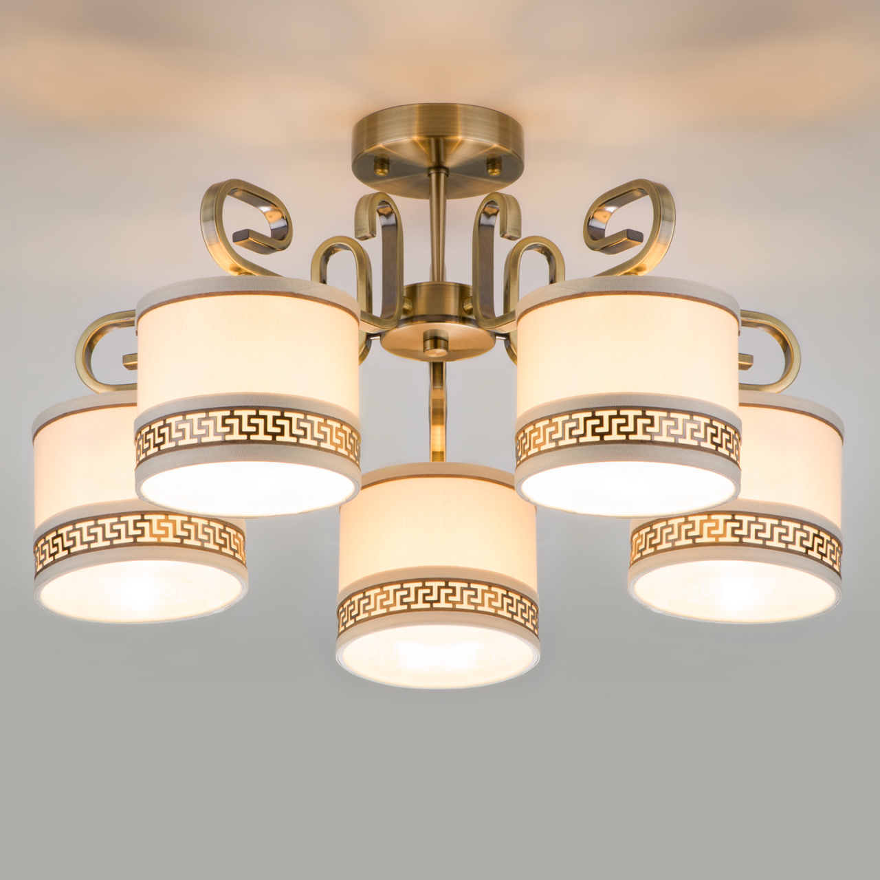 Потолочная люстра Eurosvet Frangia 60086/5 античная бронза