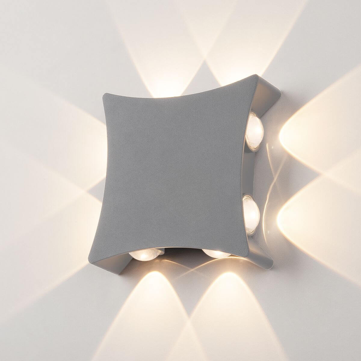 Уличный настенный светодиодный светильник Elektrostandard 1631 Techno LED серый 4690389157752