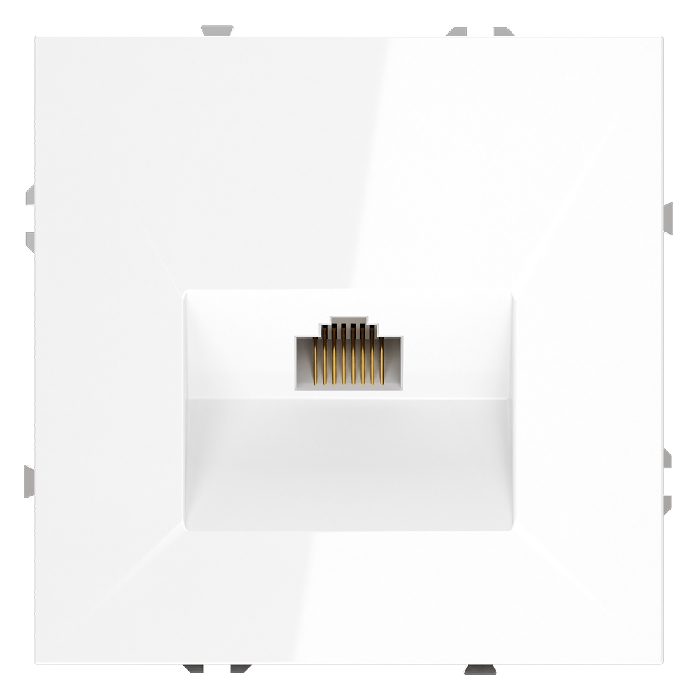 Розетка компьютерная Voltum S70 VLS060101 (белый глянцевый)