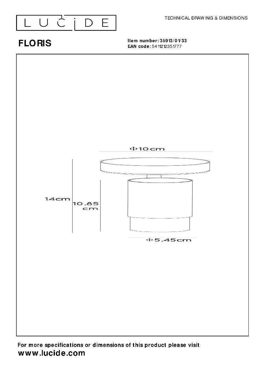 Спот Lucide Floris 35913/01/33