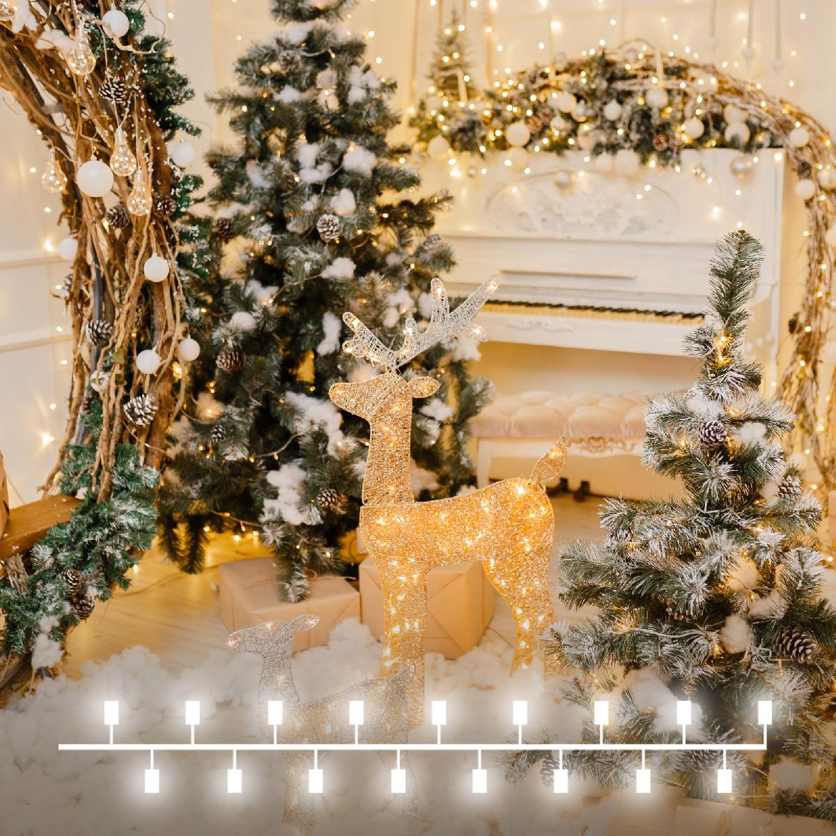 Гирлянда нить Eurosvet 400-008 теплый белый 10м IP20