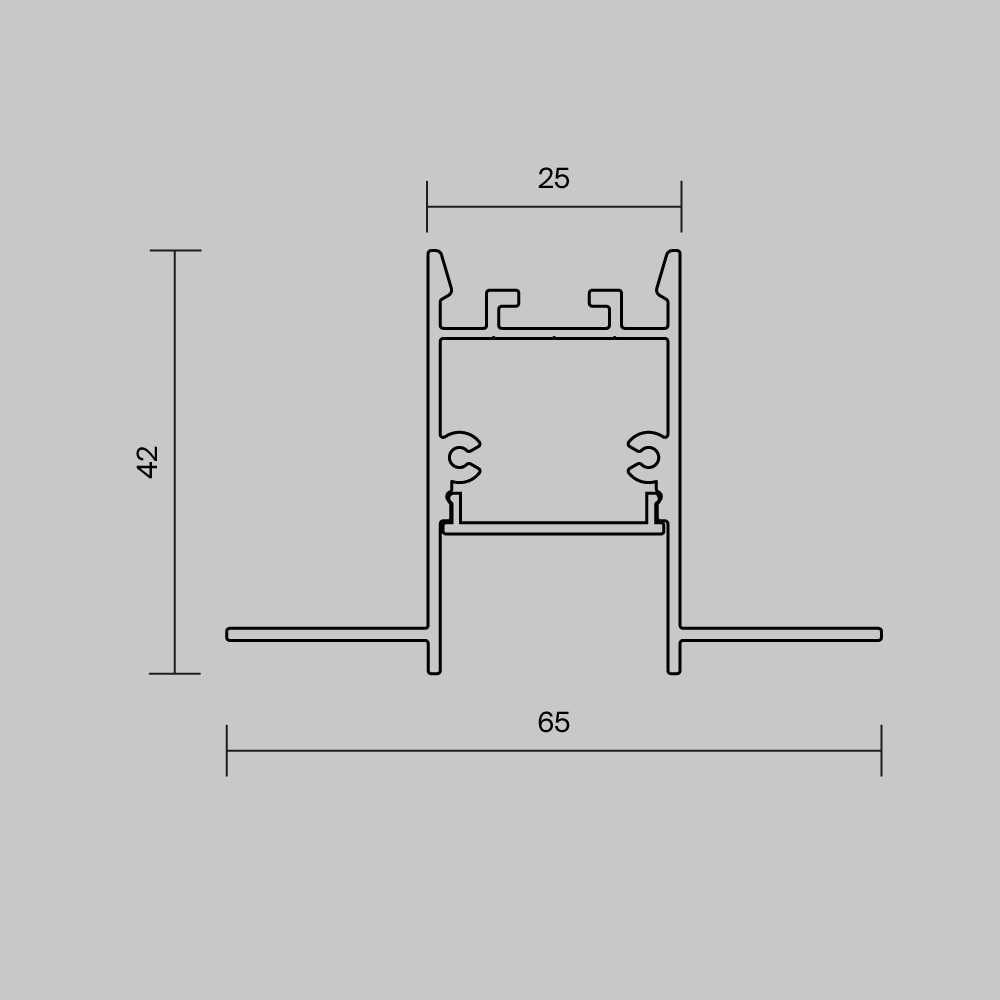 Алюминиевый профиль встраиваемый скрытого монтажа Maytoni Led Strip ALM-6542-S-2M 636012
