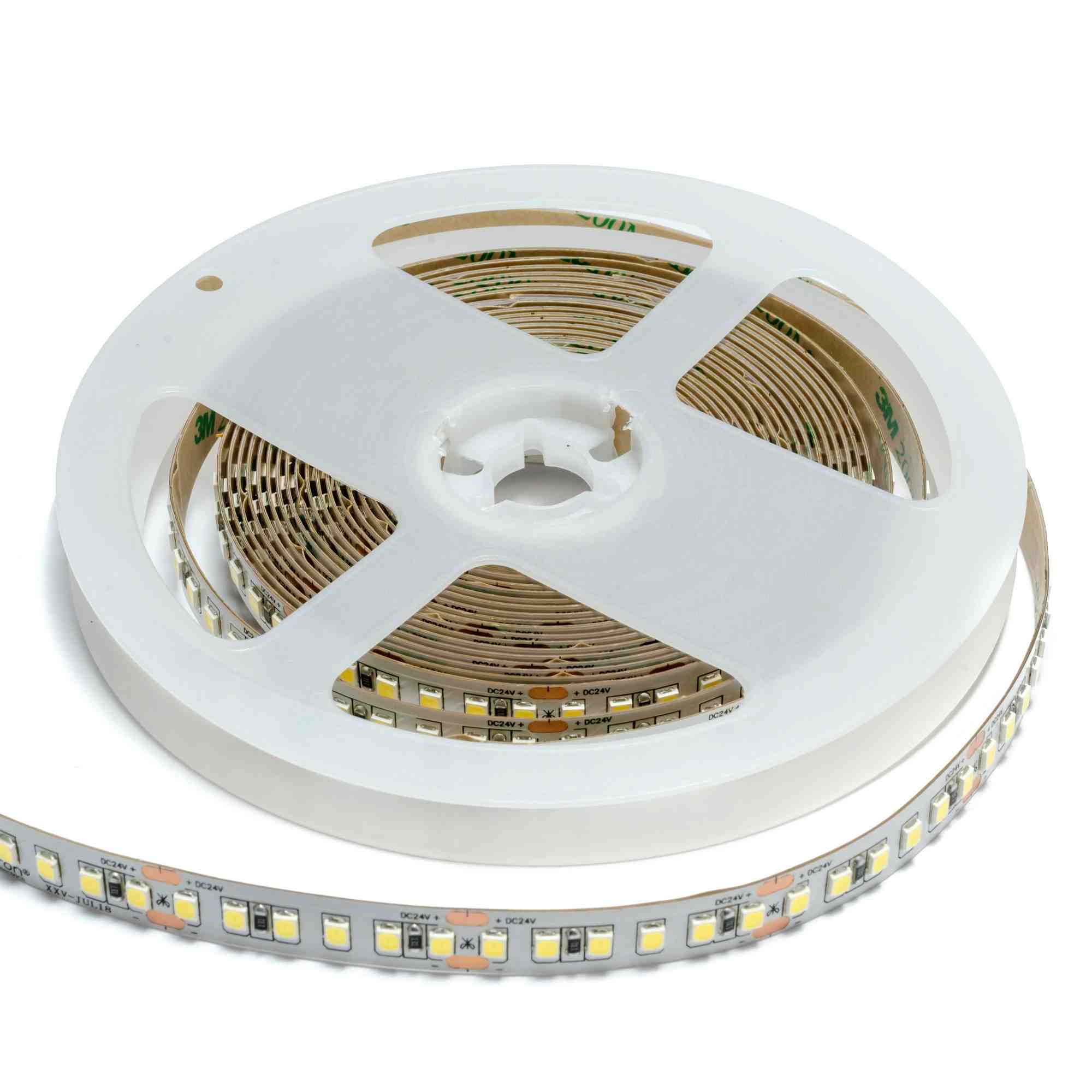 Светодиодная лента Apeyron 12В ЭКО 9,6Вт/м smd2835 120д/м IP65 440Лм/м 5м 3000К LSE-150