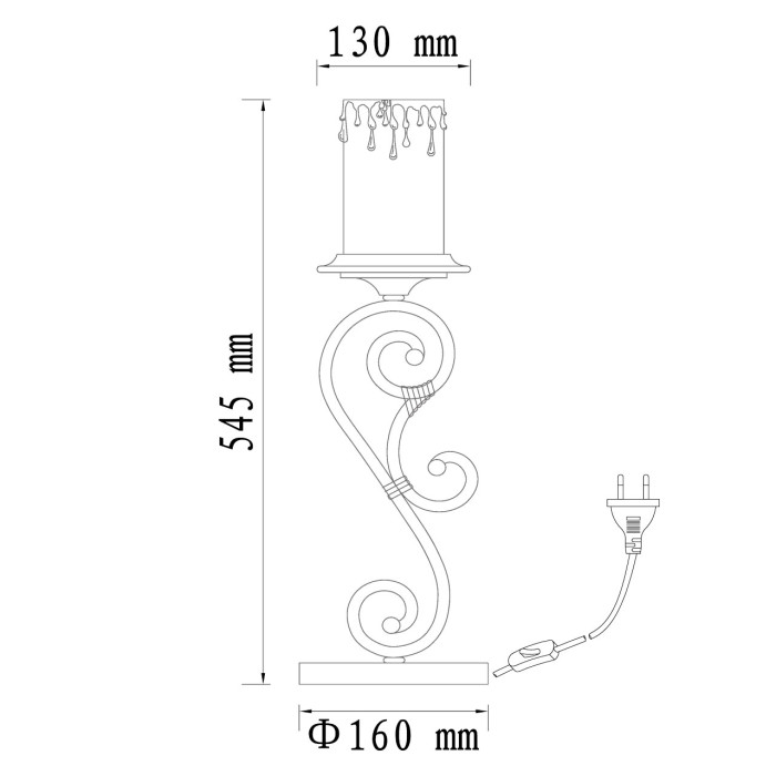 Настольная лампа Chiaro Айвенго 669030401