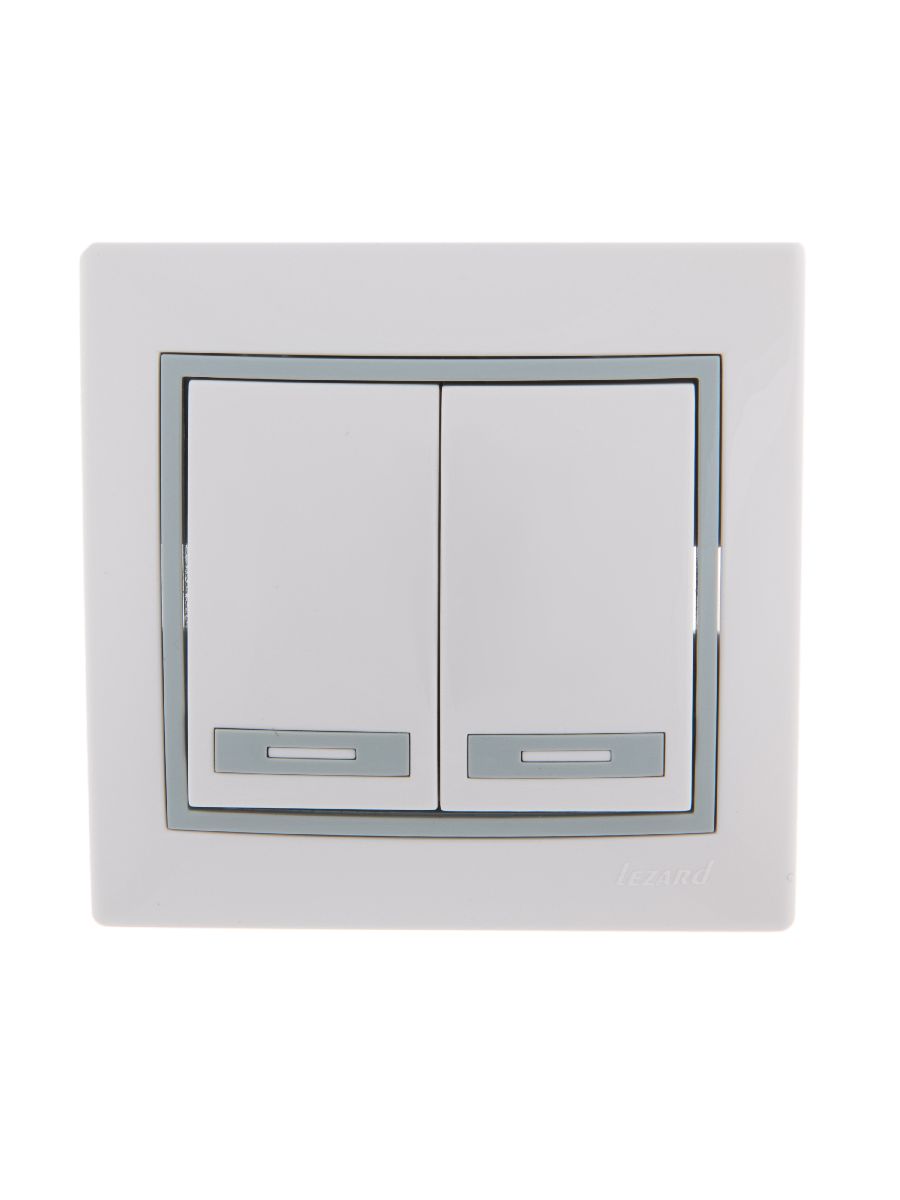 Выключатель двойной Lezard Mira 701-0215-101