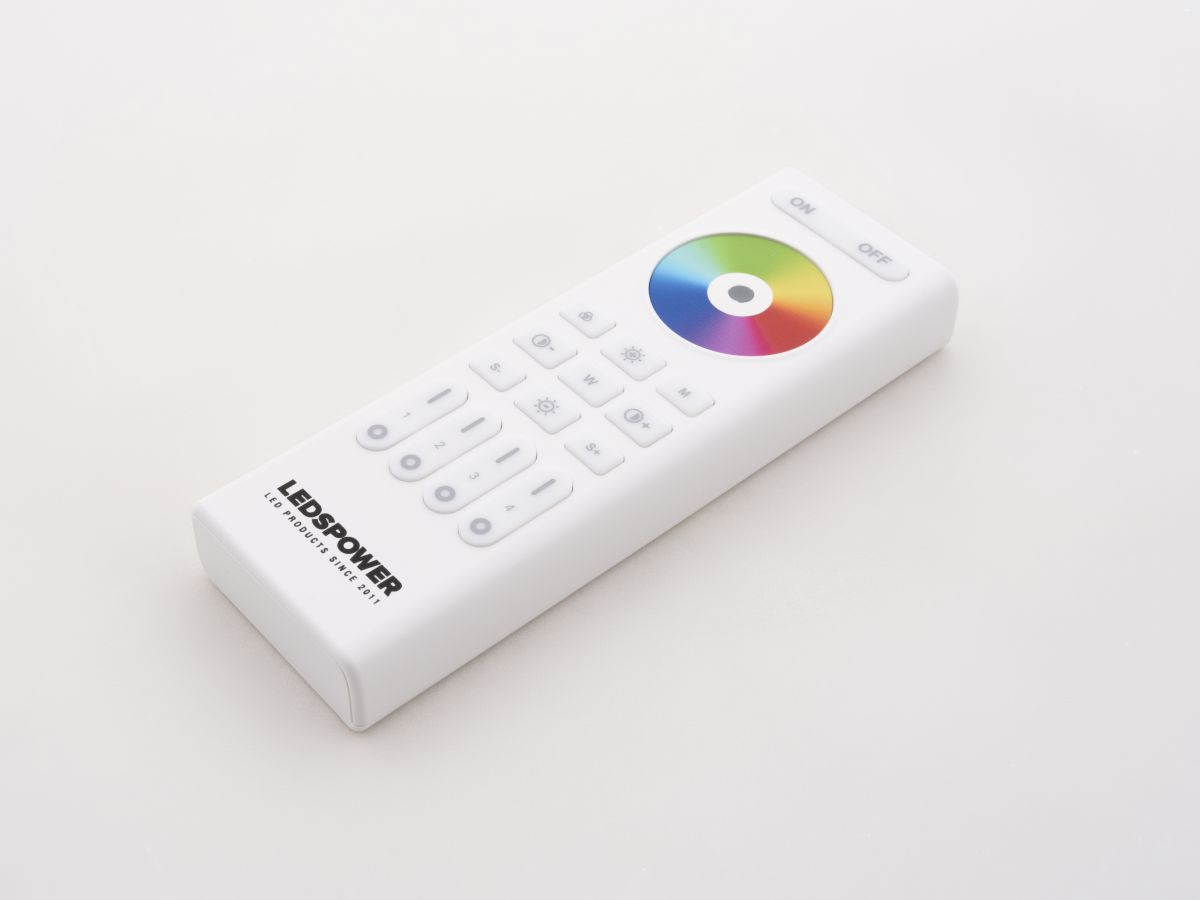 Пульт LEDS POWER RGB/RGBW/RGBCCT на 4 зоны RC03RF белый 006543