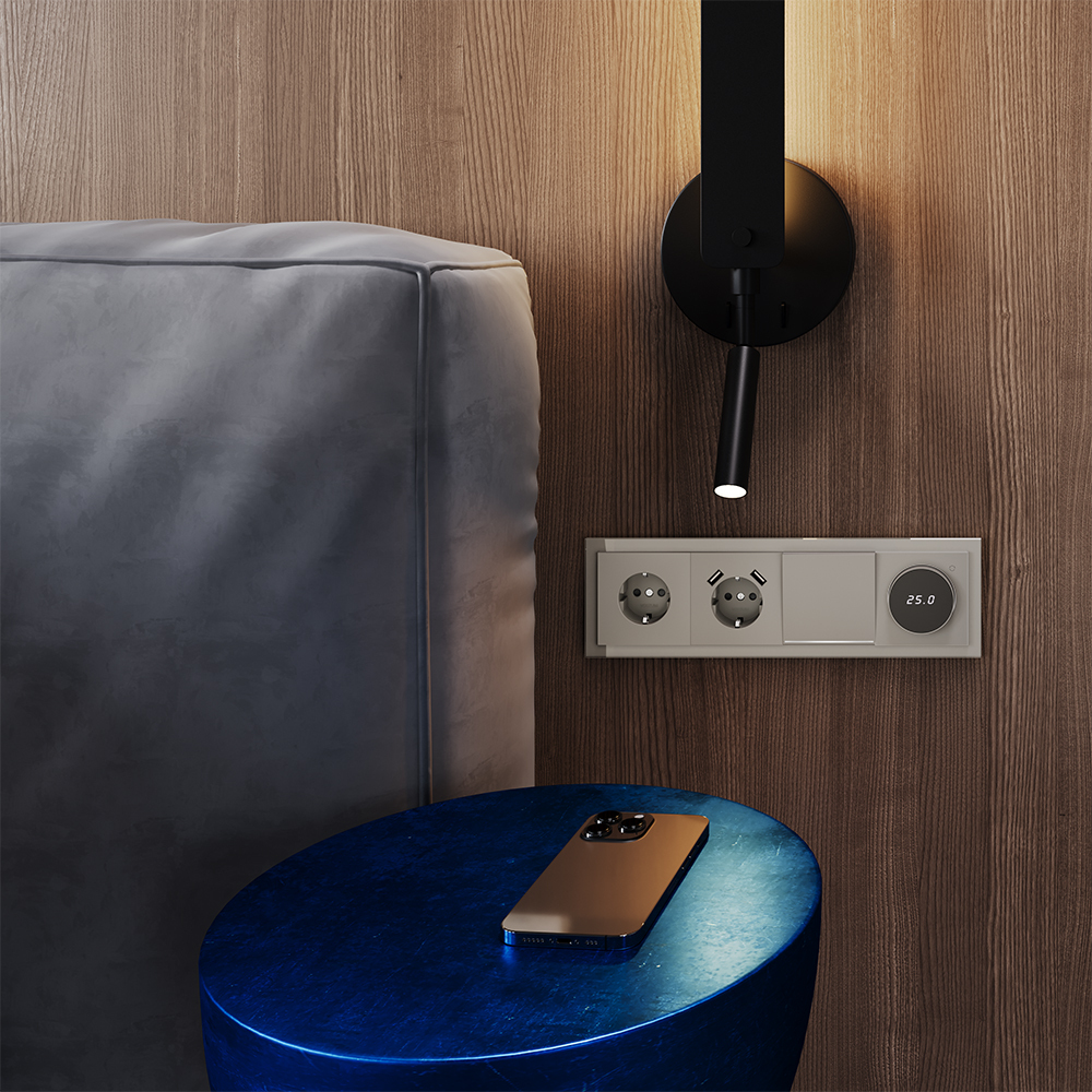 Рамка на 4 поста Voltum S70 VLS110403 (кашемир, стекло)