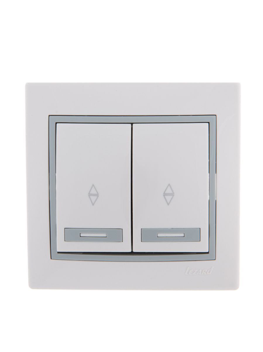 Выключатель проходной двойной Lezard Mira 701-0215-106