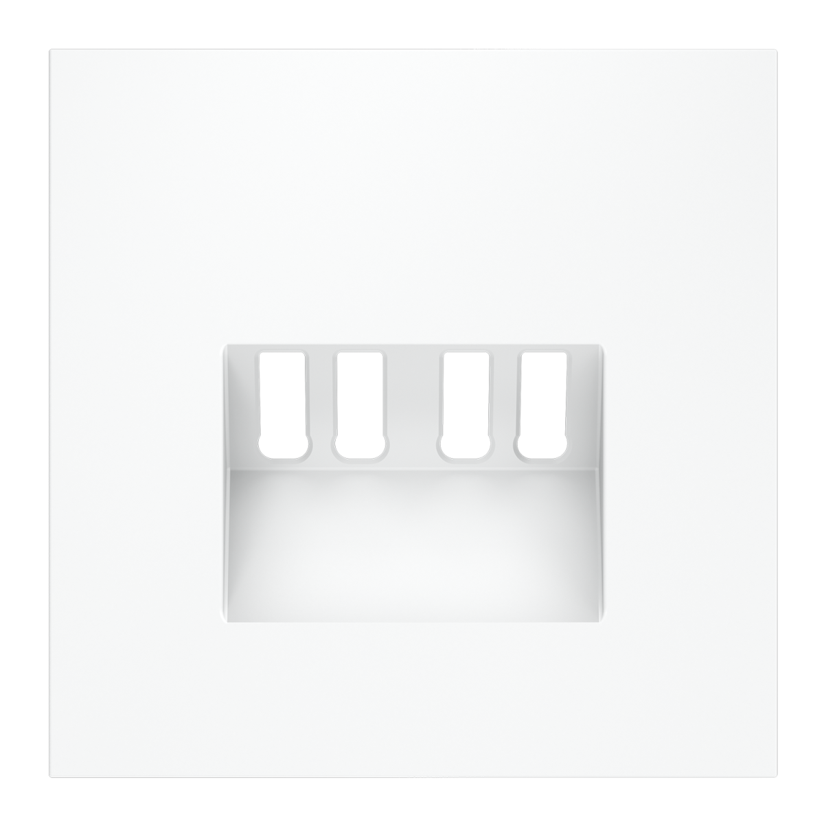 Накладка для розетки акустической 4-местной  Voltum S70 (белый матовый) VLS001502