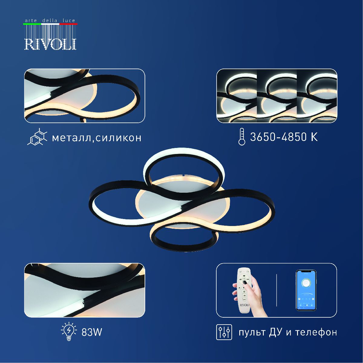 Потолочный светильник Rivoli Lori 6103-101 Б0059011