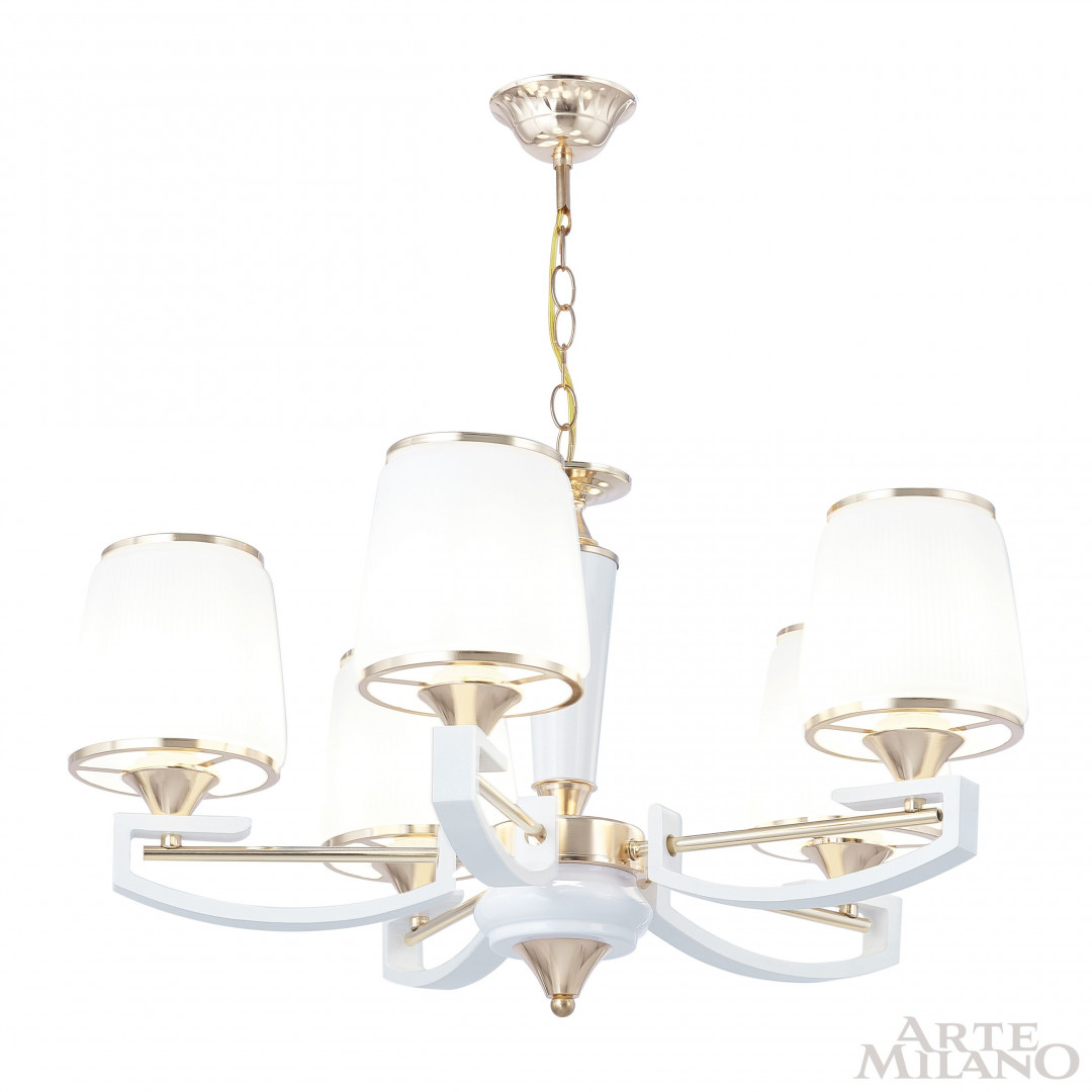 Подвесная люстра Arte Milano Florentia-2457 302457/5 Wh/Gd