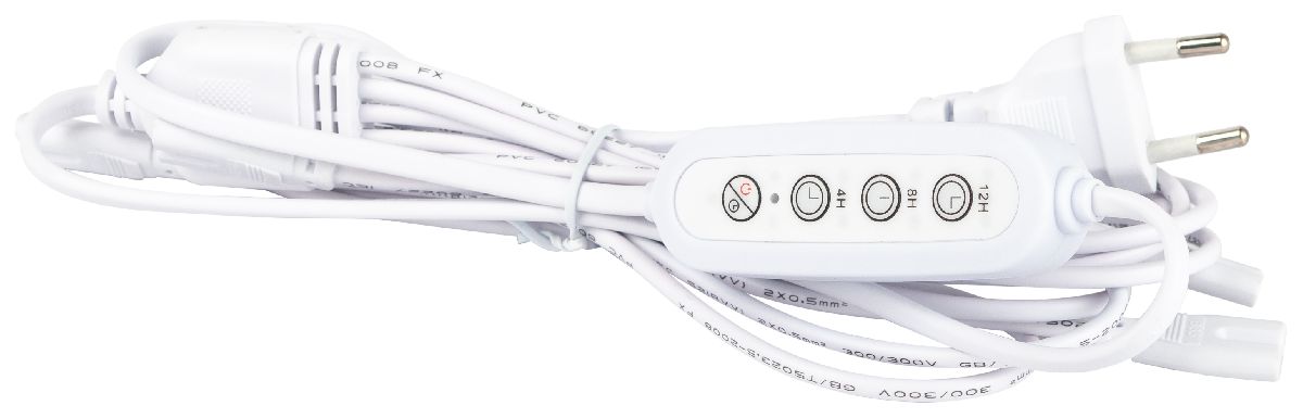 Разветвитель сетевой для линейных светильников Эра 4х IEC C7 2pin+timer (4/8/12 H) 2 м Б0066964