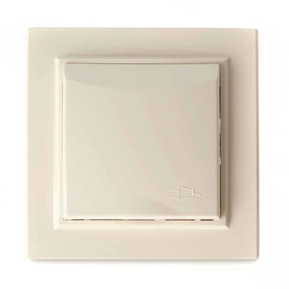 Розетка 1-местная с крышкой Stekker PST16-9012-02 с защитной шторкой 39238