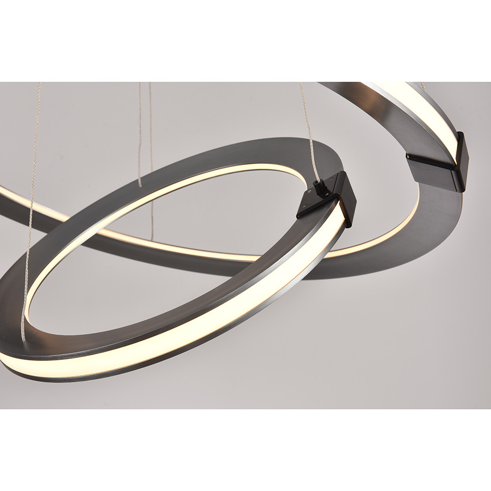 Подвесная люстра iLedex Vision 9225-8+5SD GR+BK