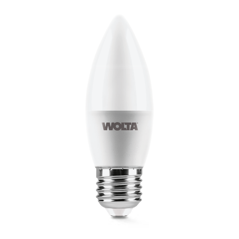 Светодиодная лампа WOLTA 10Вт 4000K E27 свеча матовая 25SC10E27