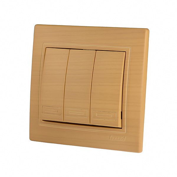 Выключатель тройной Lezard Mira 701-4747-109