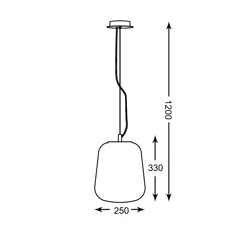 Подвесной светильник Zumaline VIDRO OYD-10063C-SP1-SMOKEY