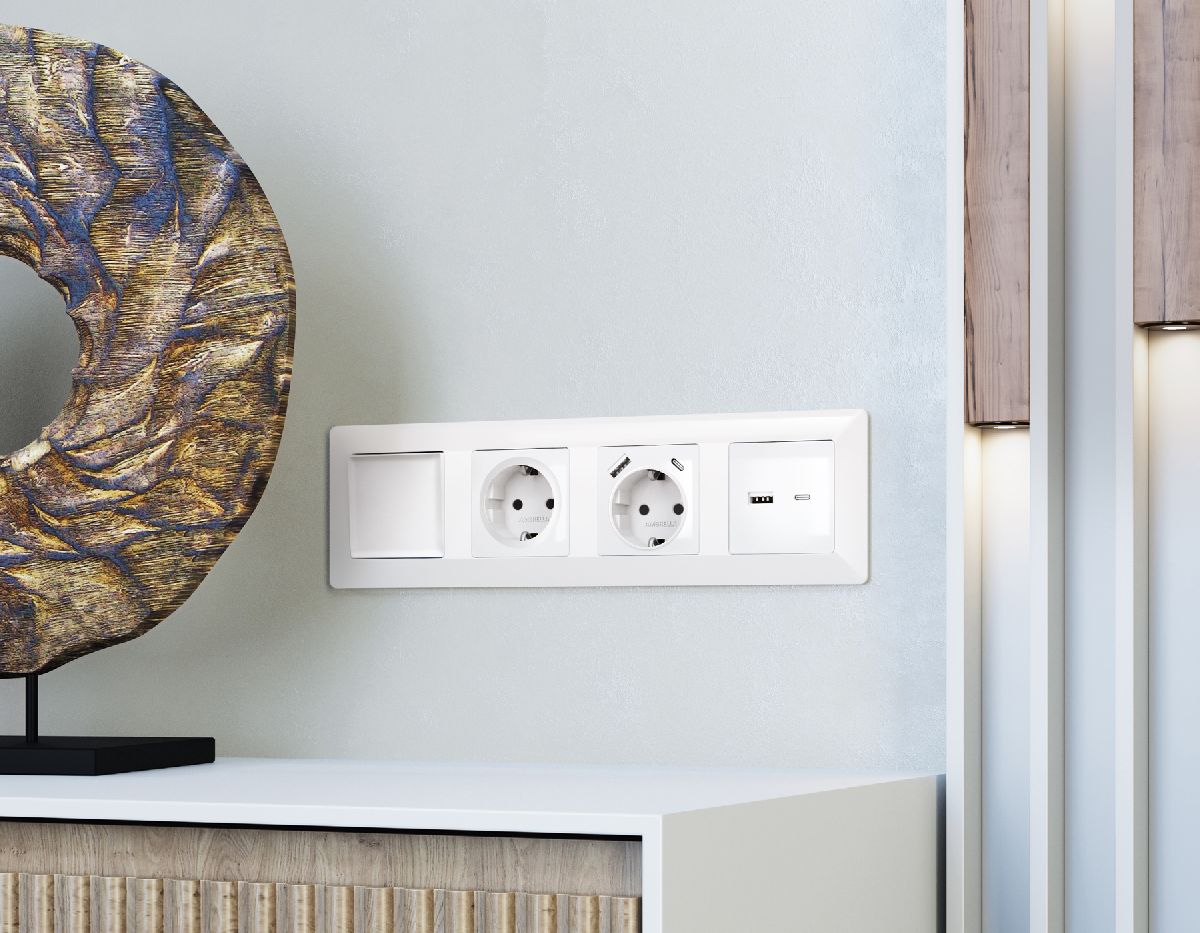 Рамка одноместная Ambrella Volt Line AF110101